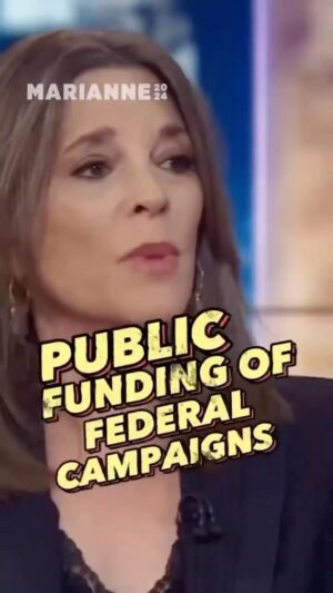 Marianne Williamson Instagram - The undue influence of  money on Washington is the cancer underlying all the other cancers.