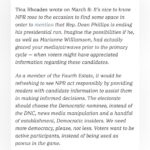 Marianne Williamson Instagram - It was journalistic malpractice for mainstream media outlets to suppress the candidacies of any Democrat but Biden. They shilled for the idea that the only way to protect our democracy is to suppress democracy, thereby creating the biggest threat of all: widespread disinterest on the part of way too many. Full article at the link in bio.