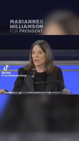 Marianne Williamson Instagram - The problem isn’t that we lack solutions. The problem is that people with solutions are over here, and people with power are over there. I want to be President to bring the two together. #Marianne2024