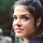 Marie Avgeropoulos Instagram - Throwing it back behind the scenes on #the100 when Octavia Blake couldn’t find a Kleenex after being punched in the face. 🥊 . . . . #the100 #octavia #octaviablake #bts #throwback #warrior