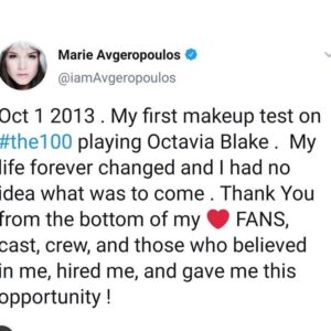 Marie Avgeropoulos Instagram - Hard to caption without getting sappy ! May we meet again . 7 years of memories learning and growth . I’m always forever thankful . Love, Octavia #the100