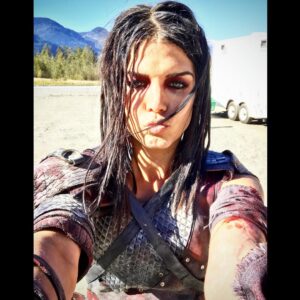 Marie Avgeropoulos Instagram - In the name of #the100 season 5 premiere today , here’s a lip lock from the sometimes lovely, mostly deadly , and always transforming Octavia . @cw_the100 @warnerbrostv #octaviablake