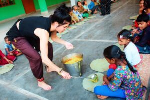 Marie Avgeropoulos Instagram - Happy Valentine’s Day! These young girls in rural India have my full ❤️. I’ve been working as ambassador with Without Exception Films on their project in India with FFLV - Food for life Vrindavan - for years. 
FFLV  is an Organisation in Vrindavan, India that prevents child Marriage and fights poverty by educating girls in rural India. 
I have traveled to Vrindavan several times with the team to film a documentary series and to spend time with the girls and seeing the difference that FFLV makes in their lives. I love seeing these young women reach their full potential! Watch the full documentary in my bio and join me on my journey to show how you can show some LOVE on this beautiful Valentine’s Day by helping those who need your support for a brighter future . 
.
.
.
.
.
@fflvindia @withoutxfilms @olivertrevena @charlottelubert #shemustcount #endchildmarraige #india #charity #love #peace
