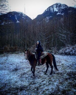 Marie Avgeropoulos Instagram - 4 legs gets me every time . #horsesofinstagram