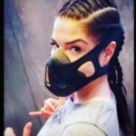 Marie Avgeropoulos Instagram - BTS on #the100 when Octavia wore a mask . Marie does too ! Mask up and protect yourselves and others my friends. Yup, just referred to myself in the third person . #wearamask #masks #duh