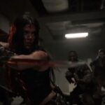 Marie Avgeropoulos Instagram - Over the past 6 seasons thanks to @virtuemarshall @kimmy_chiang and team Octavia’s sword has been an extension of her right hand & mine. Got a few new tricks up my sleeve for upcoming projects! #warrior #warnerbrothersentertainment #the100 #octavia #strongwomen @thecw @cw_the100