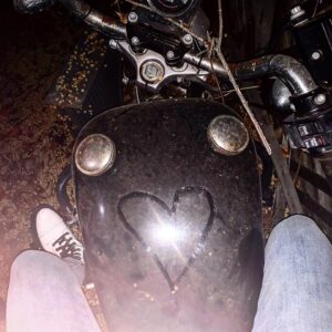 Marie Avgeropoulos Instagram - Uncovered my 94 Harley Davidson 12cc sportster and she’s still kickin , just needs a bath and tune up . Let’s go ! Thanks @iameddieperez for being the best bike babysitter ever . Who’s coming ?!
.
.
.
.
.
. 
#harleydavidson #harleygirls #girlswhoride #brap #2wheels