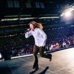 Marie Ulven Ringheim Instagram - detroit was amazing last night❣️ i’m beyond grateful and happy to be on the eras tour. playing ford field again tonight!!🥹😭