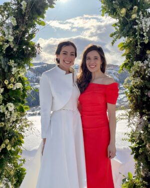 Marina Squerciati Instagram - My bestie got married on a mountain top and it was perfect! Well, not perfect... I wore suede heels in the snow, but I have no one to blame but myself. #chiarabonilapetiterobe #prabalgurung #mountainweddings #snowwhite #parkcityutah #parkcity #winterweddings #welltechnicallyspring @chiarabonilapetiterobe @prabalgurung