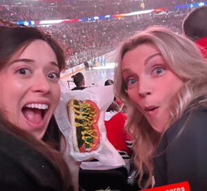 Marina Squerciati Instagram - Go Blackhawks! @nhlblackhawks! 🏒#BestDayEver #OneChicago #crossover #friends