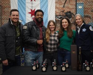Marina Squerciati Instagram - In celebration of the 200th episode, Don Julio designed this bottle of Don CPD (swipe to see it!) and we gifted the entire crew a bottle thanking them for their hard work, day in and day out. Thank you @donjuliotequila! We love that you love #CPD! #DonCPD #chicagopd #onechicago #tequilla #doncpd #200thepisode #celebration #donjulio #donjuliotequila