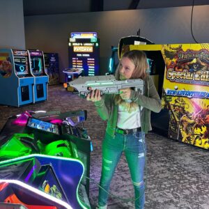 Marina Squerciati Instagram - A WONDER(verse)ful birthday for my bestie, Paddy @wonderversechicago. We laughed, we Ghostbuster VR-rd (Paddy dominated), we Jumanji VR-ed (Laroyce 🤯), we zombie bumper car-ed (Nick crushed it), we Escape Roomed (TRACY IS A GENIUS), we ate cake (Marina did this the best). What a fantastic day. FOUR STARS @sony FOUR STARS! #wonderversechicago @laroycehawkins @spiridakos #nickgelhfuss #vr #CHICAGOFUN #thingstodoinillinois #gameroom #gaming #escaperoom #adultbirthdayparty @pjflueger #onechicago #tracyspiradakos #laroycehawkins