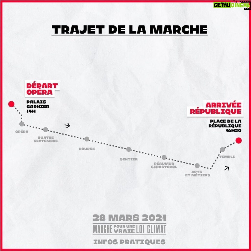 Marion Cotillard Instagram - À demain 👣👣👣👣👣👣#repost @graine_de_possible ・・・ LA PLUS GROSSE MARCHE POUR LE CLIMAT DEPUIS 2019: C'EST DEMAIN 🔥🔥 Il y a plus de 170 marches déclarées en France, retrouvez celle près de chez vous sur cette carte intéractive: https://vraieloiclimat.fr/28mars/ POURQUOI IL FAUT VENIR MARCHER: -Pour montrer que le mouvement climat est de retour. Que nous avons compris que la crise du COVID n’est qu’un échauffement avant le réchauffement. -Monter à nos députés que nous les regardons. Que nous comptons sur eux pour rehausser l’ambition de cette loi climat et aboutir à des solutions, enfin, à la hauteur de l’urgence. -Se retrouver, enfin. -Sortir de nos murs, au soleil, pancarte à la main et musique à fond. -Pour qu’on ai pas passé autant de nuits ( presque ) blanches en si peu de temps pour rien. -Pour remercier les 150 citoyens de la CCC qui ont mené, pour nous,ce travail démocratique jusqu’au bout. -On prépare une surprise à la fin - genre un truc que vous avez pas entendu depuis un an- ça commence par un C et ça finit par un T - j’en dis pas plus, à demain. POINT CORONAVIRUS: Manifester est un droit inaliénable en démocratie donc OUI la marche est bien maintenue malgré le confinement dans plusieurs régions. Toutefois si vous avez les moindres symptômes ou que vous êtes cas contact, nous vous invitons fortement à rester chez vous. ce serait ballot de faire une hécatombe d’activistes et de gens badass… Nous vous invitons pendant la marche à respecter au maximum les gestes barrières ! On a choisi exprès des rues larges ou il y a largement la place pour respecter les distanciations sociales. ( on aura l’air plus nombreux en prime ;) ) Venez masqués et avec du gel hydroalcoolique. Le succès de cette marche est entre vos mains. 🔥🔥🔥