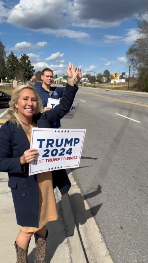 Marjorie Taylor Greene Instagram - South Carolina is ready for four more years of President Trump! #MAGA 🇺🇸