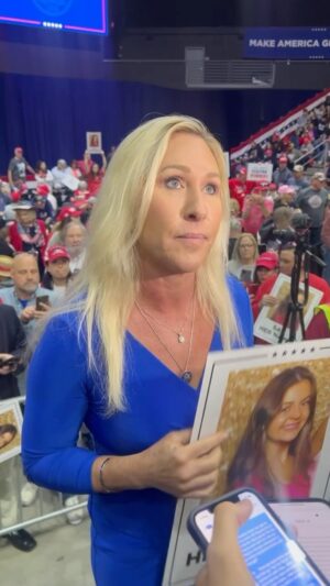 Marjorie Taylor Greene Instagram - Joe Biden signed over 90 executive orders to destroy our nation’s border security.

President Trump will secure our border AGAIN and launch the largest mass deportation program in history.

Biden’s polices are getting innocent Americans like Laken Riley murdered. #SecureTheBorder