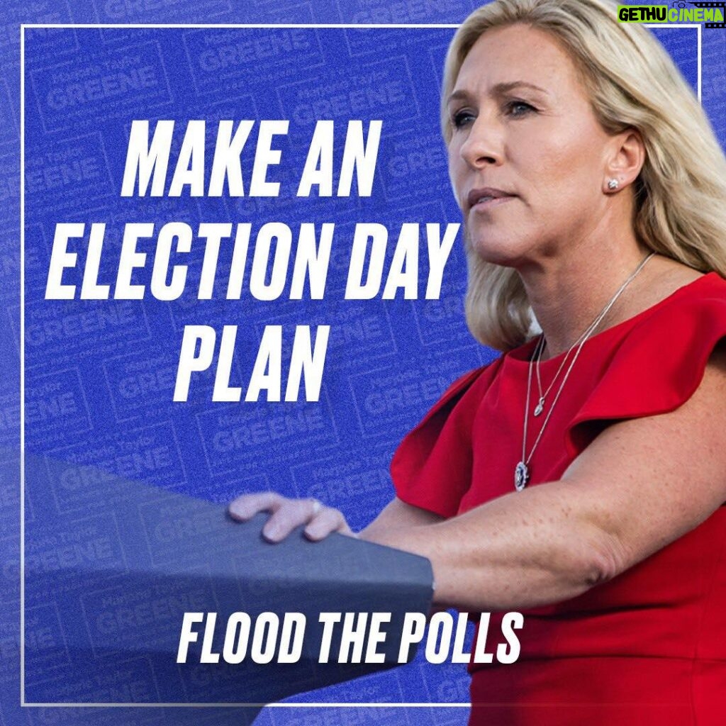 Marjorie Taylor Greene Instagram - GEORGIA PATRIOTS: Our freedom, our rights, and America’s future is on the line in 2024. We need conservative Patriots to show up big and FLOOD THE POLLS. Get out and vote!