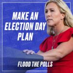 Marjorie Taylor Greene Instagram – GEORGIA PATRIOTS: 

Our freedom, our rights, and America’s future is on the line in 2024. 

We need conservative Patriots to show up big and FLOOD THE POLLS. 

Get out and vote!