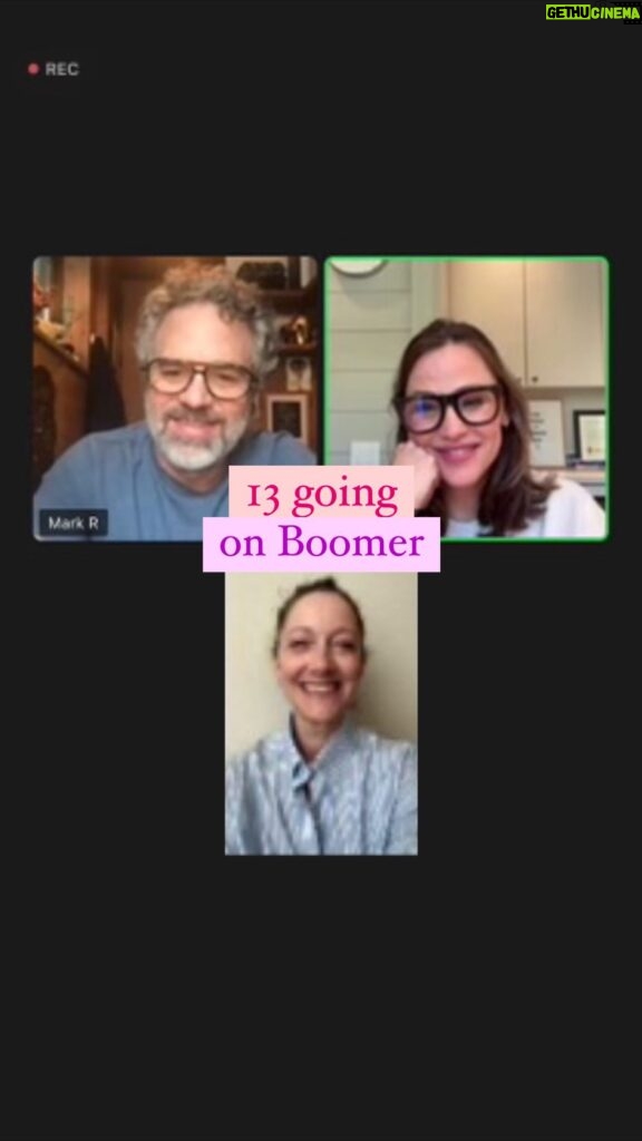 Mark Ruffalo Instagram - #13GoingOn30. Twenty years. We are three Boomers braving zoom—because we want to thank you. 👴👵👵 To every person who has loved this movie along with us: Thank You. We see you, we appreciate you and we love you back. Forever thirty, flirty and thriving! 💕
