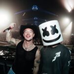 Marshmello Instagram - Second slide is my favorite 1. Me feelin myself at my first @stagecoach 2. Debuted new song with @kanebrown while he was on FT 3. Me and @diplo after we shut down his tent 4. Me and Thomas Wesley plotting before the set 5. Just a handsome cowboy 6. A happier mashup I made on my way to the festival 7. My final bow