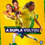 Marta Instagram - 𝐀 𝐝𝐮𝐩𝐥𝐚 𝐞𝐬𝐭𝐚́ 𝐝𝐞 𝐯𝐨𝐥𝐭𝐚! Simplesmente Cristiane e Marta! 🫶🇧🇷