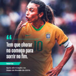 Marta Instagram – Como a Rainha disse, não vai ter uma Marta, Cristiane ou Formiga para sempre. A evolução do futebol feminino depende de todos nós, diariamente.

#MulheresHistóricasNoSportv #FeitasDeEsporte #Marta #Formiga #FutebolFeminino