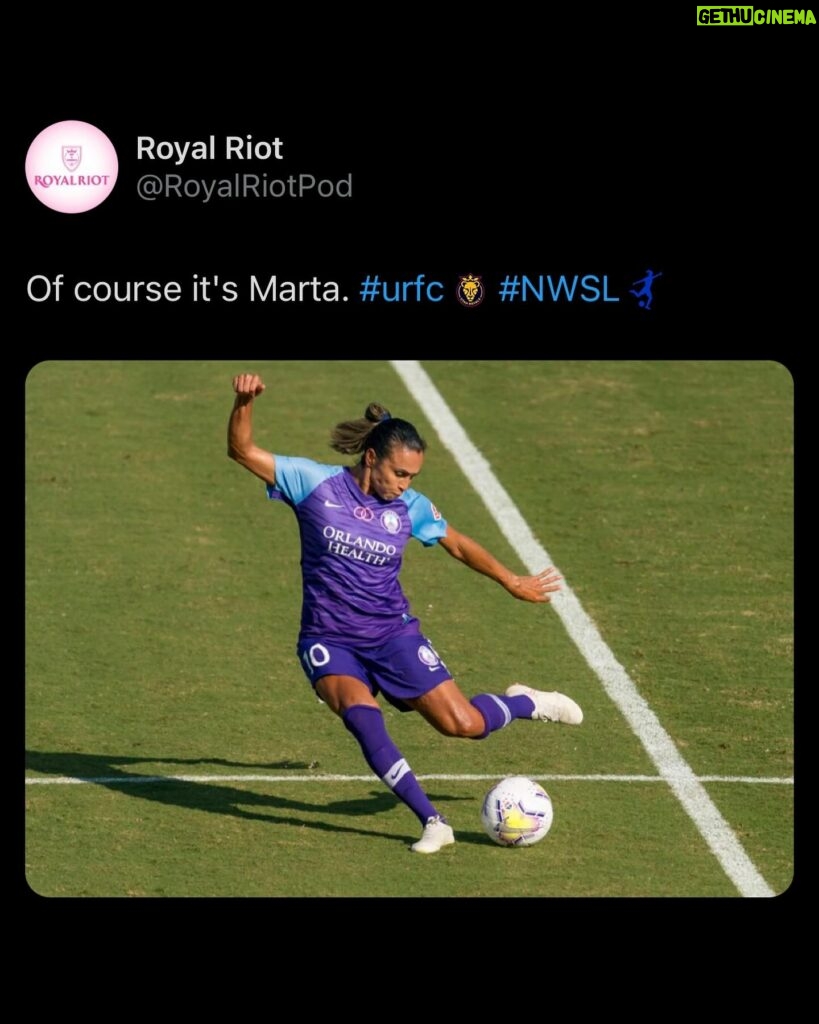 Marta Instagram - THERE’S ONLY ONE MARTA 🐐 Within five minutes of entering the pitch, @martavsilva10 not only scored @orlpride’s 200th goal in program history, but led them to victory 😎 #marta #nwsl #orlpride