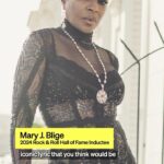 Mary J. Blige Instagram - Mary J. shares what special lyric she’d like to share with fans as she is inducted into the Rock & Roll Hall of Fame. Check out her full reaction to the announcement at the link in bio.