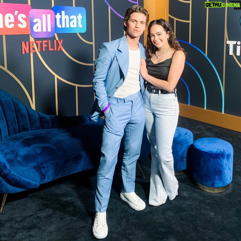 Mary Mouser Instagram - GO WATCH MY BEST FRIEND FREAKING KILL IT IN @hesallthatmovie!!! v v proud bestie right here 💖 also - I love you, @tannerbuchananofficial, for putting up with my antics. And honestly, you usually just match my antics with your own 😂 so thanks for that too.