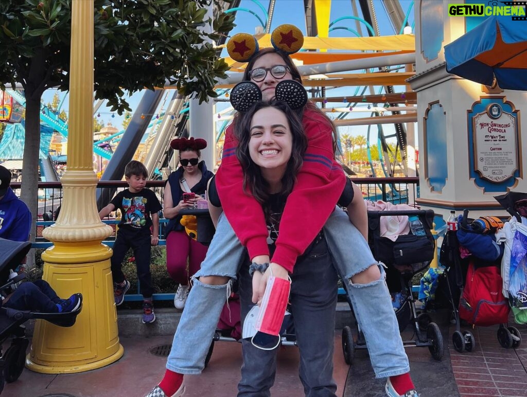 Mary Mouser Instagram - 3 things yesterday taught me: 1) Oshún is obsessed w piggyback rides. i nearly tripped and died too many times. 2) it’s Oshún’s world and we’re all just allowed to be here and 3) Disney with the right people is equally as chaotic as it is magical. [oh, and 4) Joey says I make too many lists 🙃]