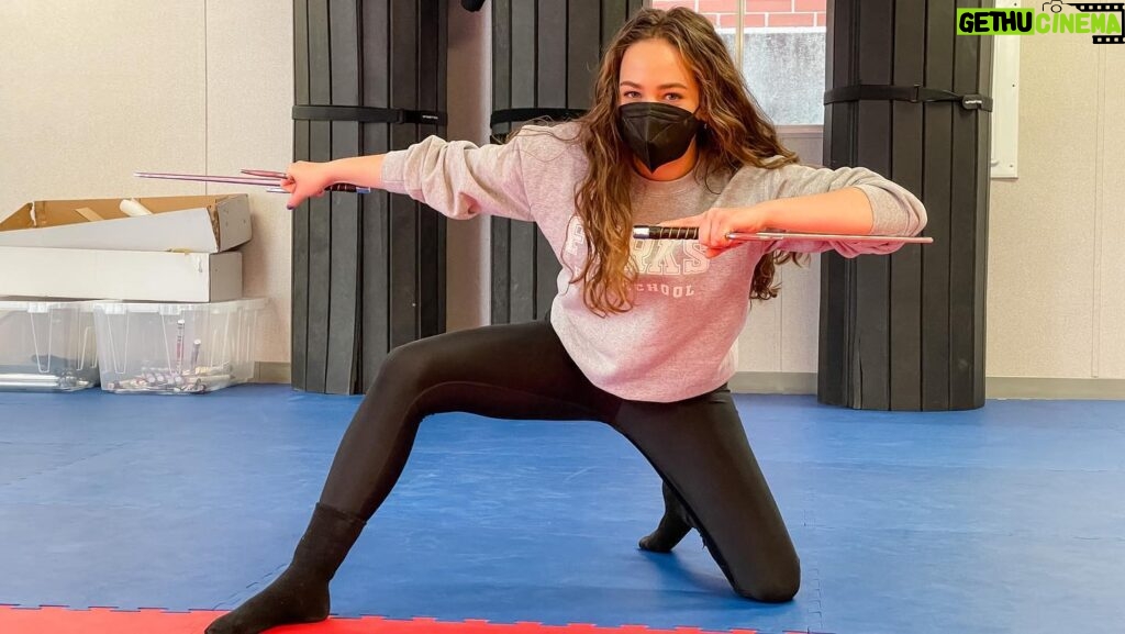 Mary Mouser Instagram - this was my favorite moment in all of season 4. i don’t even have the words to explain how I felt there. but here is some BTS of me learning my new favorite weapon. swipe thru to see my journey to the All Valley in reverse - from the day I got to perform my kata on April 17th, back to the first day the sais were handed to me on February 2nd. once again I have to thank my Senseis @selkiehom and @don.lee.film for the time and attention they put into helping me learn this skill for which I am forever grateful 🥰 I notoriously never had them more than a foot away from me during the season, always practicing and trying to learn the next trick. and I haven’t put them down since! I’m in love, and I love what they mean for Sam now too. 💖 but I will say, looking back at that first video - I really thought I was doing something 🥴 but we all start somewhere. And I’m not going to stop until I’m an absolute master 😈
