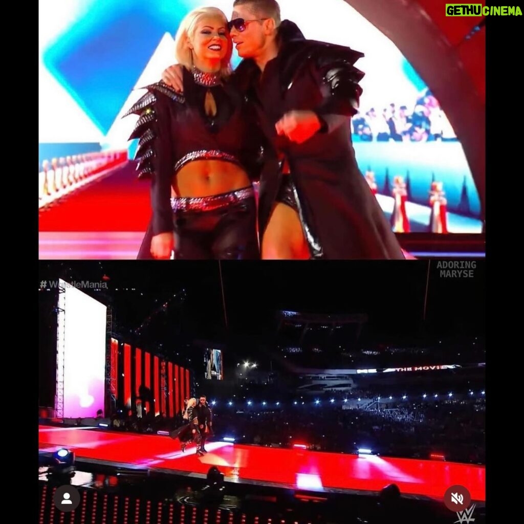 Maryse Mizanin Instagram - Of all my wrestlemania moments, walking down the ramp with my husband at wrestlemania 33 has to be my favorite! Of course all of them were special in different ways! I walked this ramp many times, some times chasing the gold and twice as champion! But this moment with @mikethemiz is my #1 Happy Wrestlemania week everyone 🤩