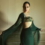 Masaba Gupta Instagram – @tamannaahspeaks is a vision in a custom @houseofmasaba pre-draped Sari • In Chennai today 🍀