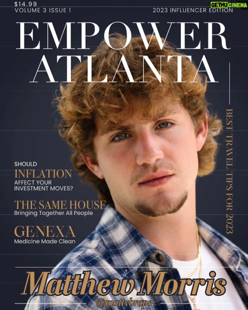 MattyB Instagram - got a chance to be on the cover of @empoweratlmag 2023 influencer edition. Very thankful for this, love you all.