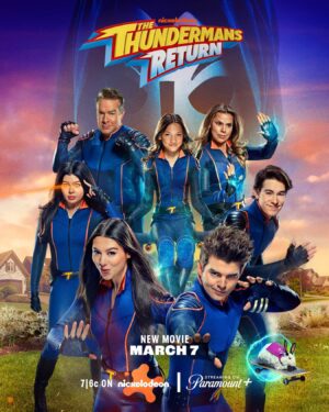 Maya Le Clark Instagram - the moment you’ve all been waiting for... ⚡️💙

catch the trailer for #TheThundermansReturn this weekend during Super Bowl LVIII live from Bikini Bottom, Sunday Feb 11 6:30 ET/ 3:30 PT only on @Nickelodeon! #SBLVIII
