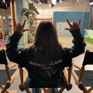 Maya Le Clark Instagram - Big jump into filming starts next week. In the mean time - loving this chair ⚡️💗. 

Big thank you to Kathy Bolde at @zuriagency for supporting Maya since she was born! And to her manager, Ryan Bundra, at #linkentertainment 

#thethundermansreturn #nickelodeon #chloethunderman #thundermanstv