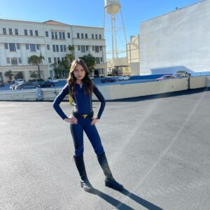 Maya Le Clark Instagram - It’s been ONE WEEK since the premiere of #thethundermansreturn - have you watched?!?! ⚡️💙⚡️

Also:
1) trying on super suit for the first time since 2017
2) seeing my baby wrangler from the original series. Hi Lauren! (Love u too Melissa)!
3) table read!
4) filming in the new super suit for the first time! 
5) do you know what scene this is? 
6) one of many rides to and from set with my favorite people 
7) hanging out on the mountain with awesome director Trevor Kirschner 
8) about to do THE stunt (have to watch to know 😉)
9) another one of the amazing sets 
10) the 🌲 force 🤣