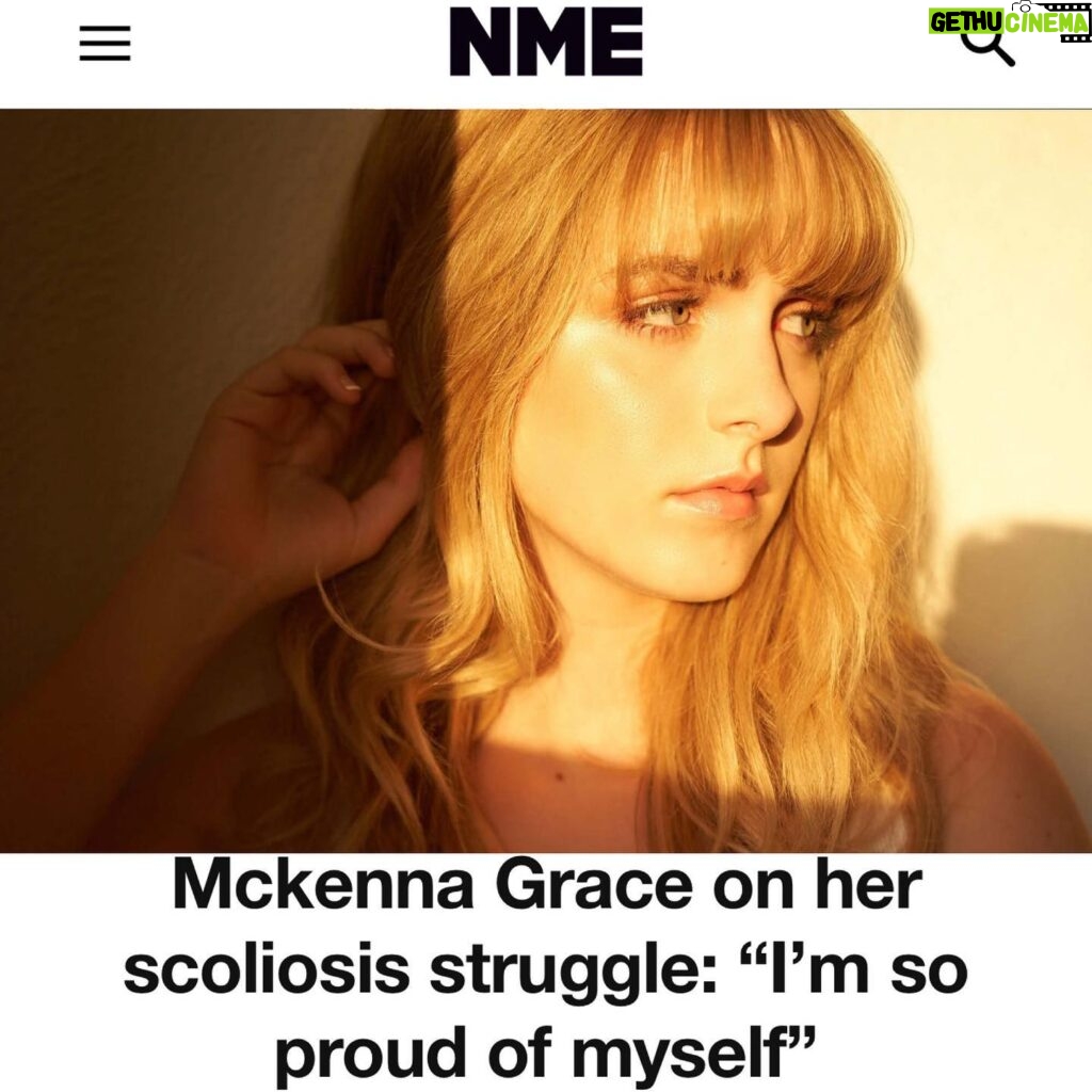 Mckenna Grace Instagram - Thank you @nmemagazine ❤️ I feel like my account is going to become a scoliosis awareness/Dr Skaggs fan account for a bit. I just couldn’t have imagined a month ago feeling like I do now-happy. The last slide is my nurses helping me walk again. We made a goal to make it to this bridge outside of the ICU- the video is us doing that and looking out the window was A Friend of the Family billboard right outside, which was really cool!