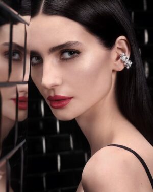 Meadow Walker Thornton-Allan Instagram - A full couture look: new L’Interdit Mascara pairs beautifully with iconic Le Rouge Interdit Silk in signature red shade 227.

#GivenchyBeauty #LinterditMascara #LeRougeInterdit #MeadowWalker #GivenchyMakeup
