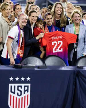 Megan Rapinoe Instagram - Just a few times @uswnt players have made spaces safer, more inclusive, more whole, entirely better, and brought out the best in people.

That is the legacy of this team, past, present, and future ❤️