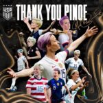 Megan Rapinoe Instagram - 𝙏𝙃𝘼𝙉𝙆 𝙔𝙊𝙐 𝙋𝙄𝙉𝙊𝙀 @mrapinoe will play her final #USWNT match on September 24 in Chicago 🇺🇸 #ThankYouPinoe
