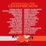 Melissa Barrera Instagram - We come together as artists and advocates, but most importantly as human beings witnessing the devastating loss of lives and unfolding horrors in Palestine and Israel. Please join us in demanding that Congress, @POTUS, and other world leaders call for an immediate de-escalation and ceasefire in Gaza and Israel before another life is lost. We must end the bombing of Gaza, secure the safe release of all hostages, and demand adequate access for humanitarian aid to reach the people that desperately need it. Call your reps Read our full letter at artists4ceasefire.org