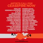 Melissa Barrera Instagram - We come together as artists and advocates, but most importantly as human beings witnessing the devastating loss of lives and unfolding horrors in Palestine and Israel. Please join us in demanding that Congress, @POTUS, and other world leaders call for an immediate de-escalation and ceasefire in Gaza and Israel before another life is lost. We must end the bombing of Gaza, secure the safe release of all hostages, and demand adequate access for humanitarian aid to reach the people that desperately need it. Call your reps Read our full letter at artists4ceasefire.org