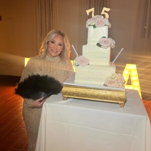 Melissa Gorga Instagram - What a night celebrating this Queen👑 I say Queen because she brings us all together for so many years & lifts this family up! She appreciates every second of life! We should all feel & look like @donnamarco when we turn 75!!! 🙌🏼 She cried happy tears all night🥹❣️ Thank you @perfectaffaireventdesign !! The room looked beyond gorgeous🫶🏼