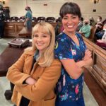Melissa Rauch Instagram - When I was a little girl and would meet someone with the same name as me I would get SO excited, calling them "Melissa," "Meliss..." "Mel!" every chance I got. I had the same feeling when @melissavcomedy was on #NightCourt and not just because Melissa has an awesome name...because you just can't help but be filled with joy when you're hanging with Melissa in addition to Meliss being insanely talented and so damn funny. I really really loved getting to work with Melissa so much and I can't wait for you to check Mel out on an all new #nightcourt tonight on @nbc at 8/7c and @peacock #Melissasforever