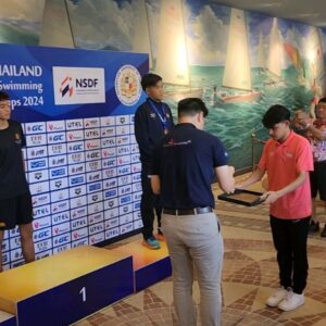 Metinee Kingpayome Instagram - 🏆Congrats to @5kye_s 1st Place Gold Medal Winner in the 400 Meter IM (14-15 age group) at the Arena Thailand Swimming Championship 2024. Making Skye Kingpayome Sharples #1 in Thailand in his age group! 👏 👏 👏  So proud of you ❤️ ❤️❤️
