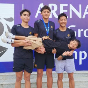 Metinee Kingpayome Instagram - 🏆Congrats to @5kye_s 1st Place Gold Medal Winner in the 400 Meter IM (14-15 age group) at the Arena Thailand Swimming Championship 2024. Making Skye Kingpayome Sharples #1 in Thailand in his age group! 👏 👏 👏  So proud of you ❤️ ❤️❤️