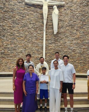 Metinee Kingpayome Instagram - First Communion 🙏

So proud of you #kayden

#kingpayomefamily