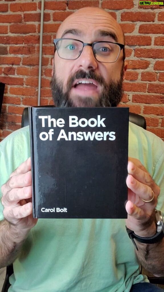 Michael Stevens Instagram - press-and-hold to pause on IG 🕺 The Book of Answers by Carol Bolt #book #books #random #magic8ball