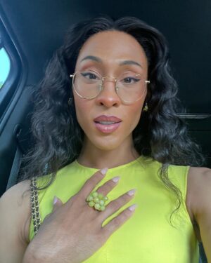 Michaela Jaé Rodriguez Instagram - #Happy freakin #PRIDE !  Me and Mr Stephen , had the honor of being in invited to #vicepresident @kamalaharris residence In DC for Pride and boy what treat! I got to see so many of our #Queer peers! #Kamala , your speech was so inspiring! Here’s to us as a community to continue our advocacy, audacity, and tenacity!