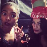 Michelle Gomez Instagram – These Xmas elves coming to you live today at 5pm East coast that’s 2pm West coast @jaz_sinclair tune in we love you. Deal with it. #merrychristmas